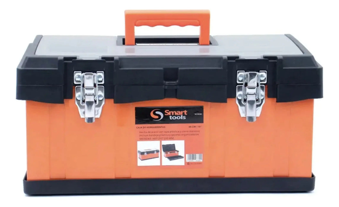 Caja Herr. 16" Acero/Plástico con Cierre Metálico Smart Tools