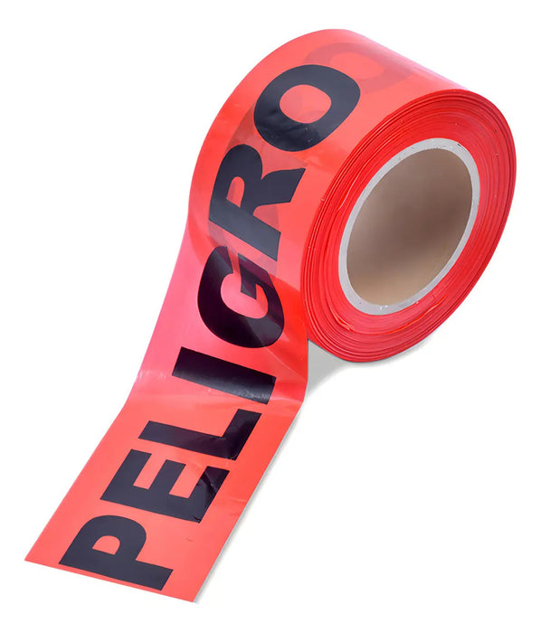 Cinta Peligro Truper Plástico Rollo 304 Mt Rojo