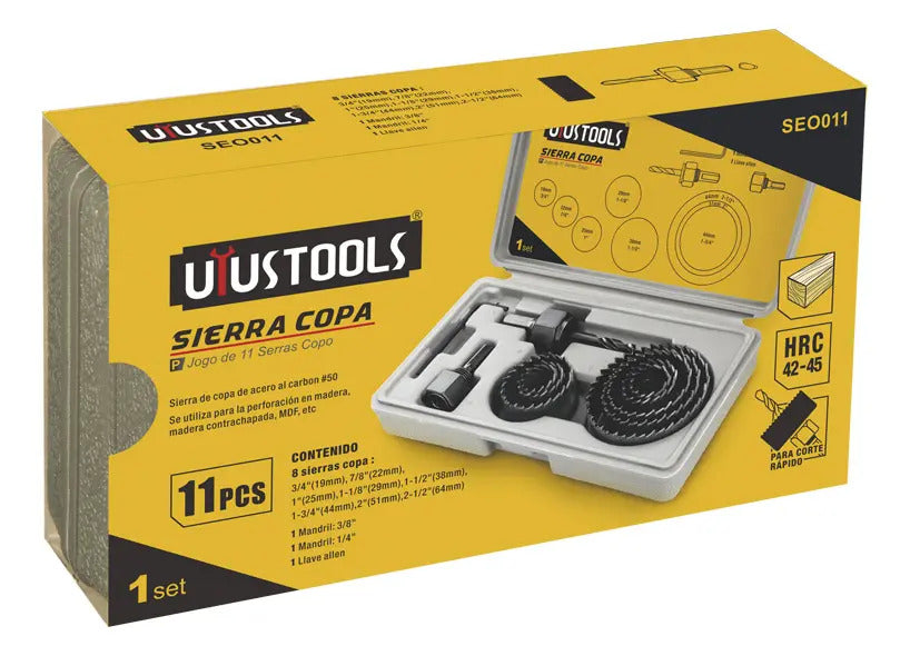 Juego 11 Pcs Sierra Copa Y Acc. Uyustools