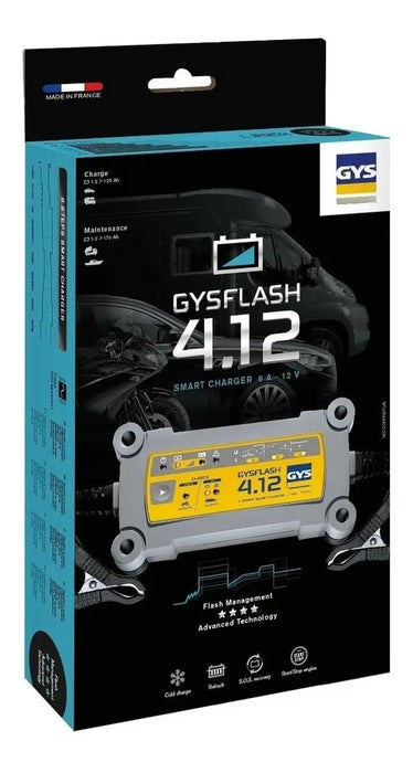 Cargador de Baterías 12V 4A GYS para Motos y Autos