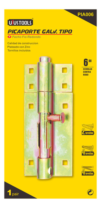 Picaporte Galvanizado 6"