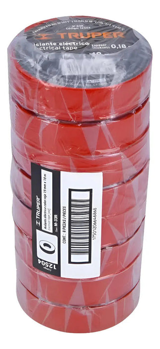 Huincha Aisladora Truper 19mmx18m Roja M-33