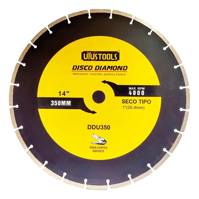 Disco Diamantado 14" 350mm Seco Ddu350