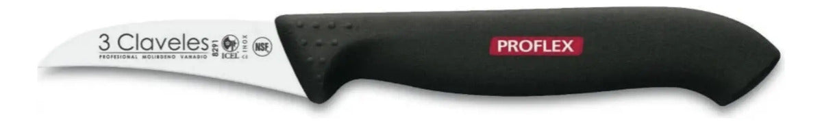 Cuchillo Mondador Curvo 6 Cm 3 Claveles Proflex
