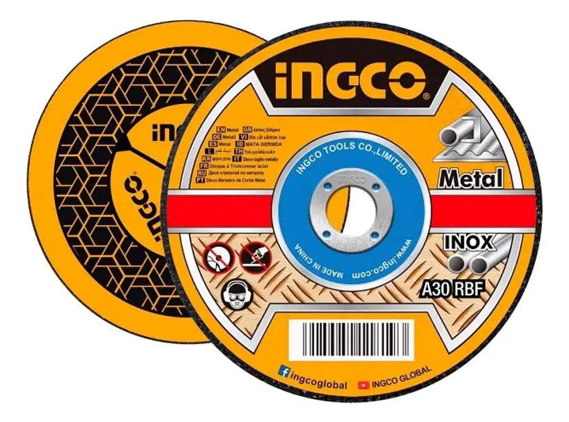 10 Piezas Discos Corte Metal 4 1/2'' Ingco