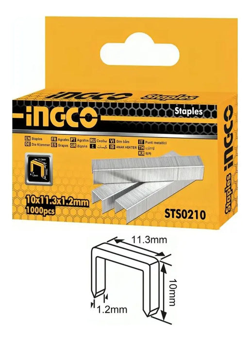 Grapas Corchetes 10mm 1000 Unidades Para Engrapadora / Clavadora Plateado