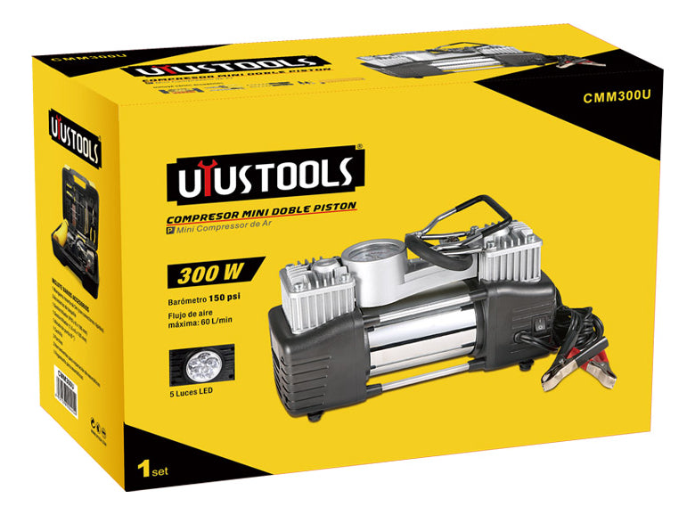 Compresor Mini Doble Pistón 300W