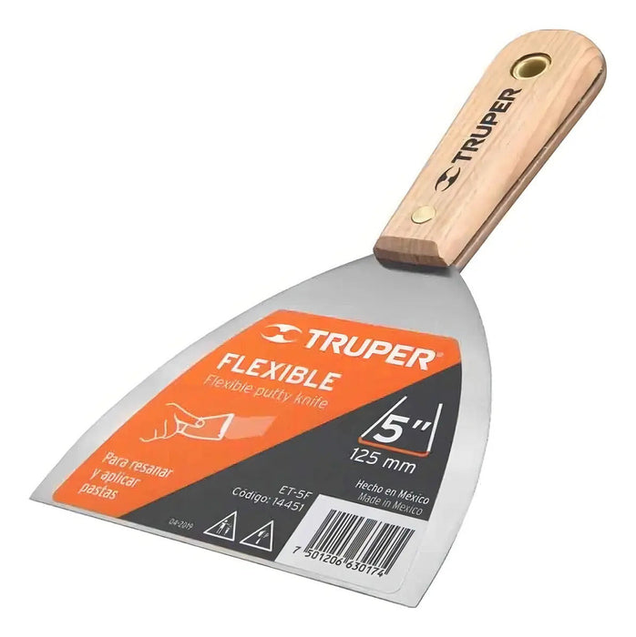 Espátula Flexible Mango De Madera 5 Pulgadas Truper