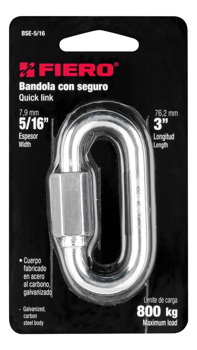 Bandola con Seguro, de Acero, 5/16"