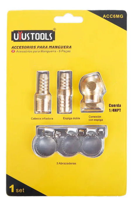 Set 6 Pcs Accesorios Manguera Compresor