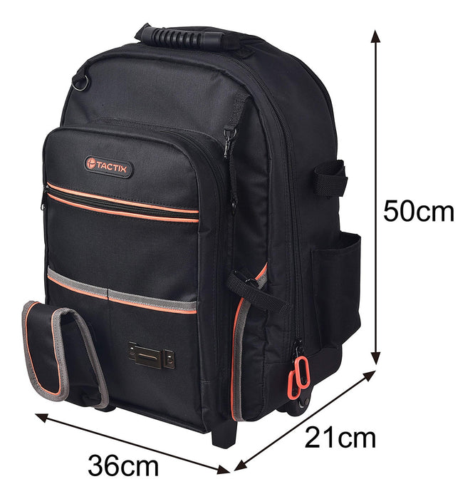 Mochila Porta Herramientas Tactix con Ruedas 18 Bolsillos