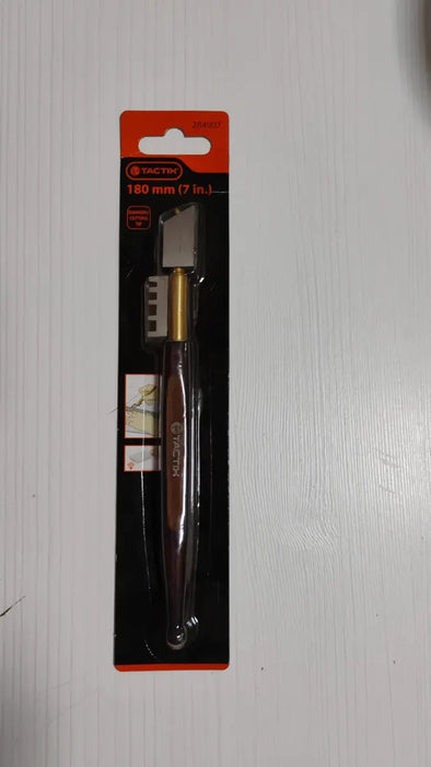 Cortavidrio Tactix Mango De Madera Y Cabeza De Acero 18 Cm