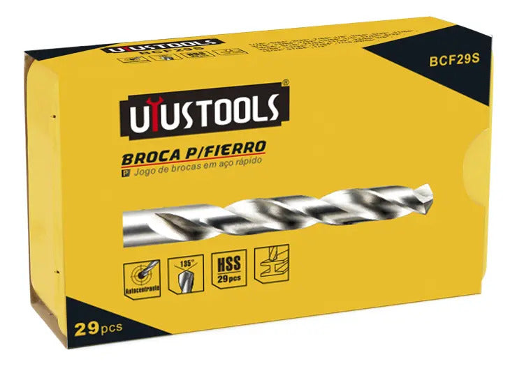 Set 29 Brocas Metal HSS 1/16-1/2''