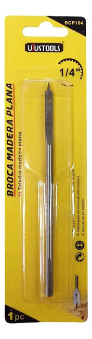 Broca Paleta Plana 1/4'' Para Madera Uyustools