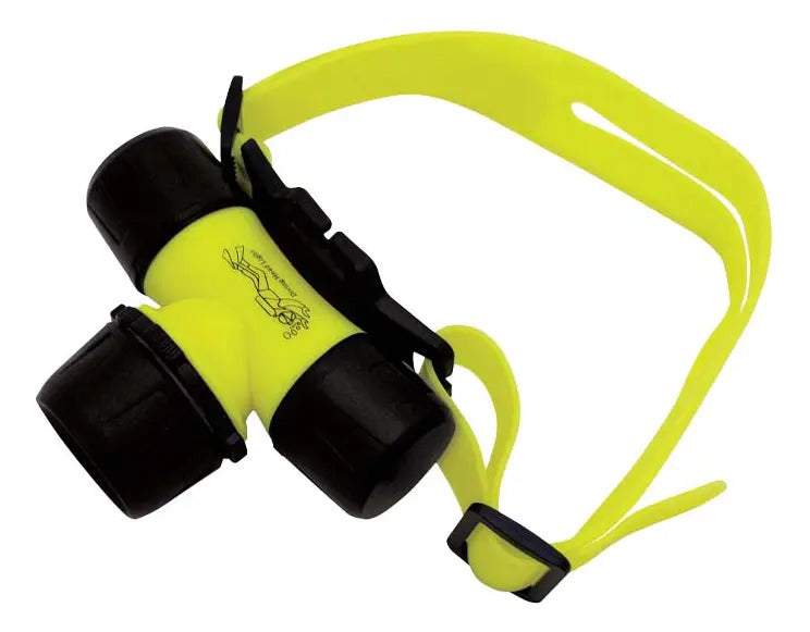 Linterna de Cabeza para Buceo, Camping, Trekking, Caza y Aventura Ferton Amarillo Luz Blanca