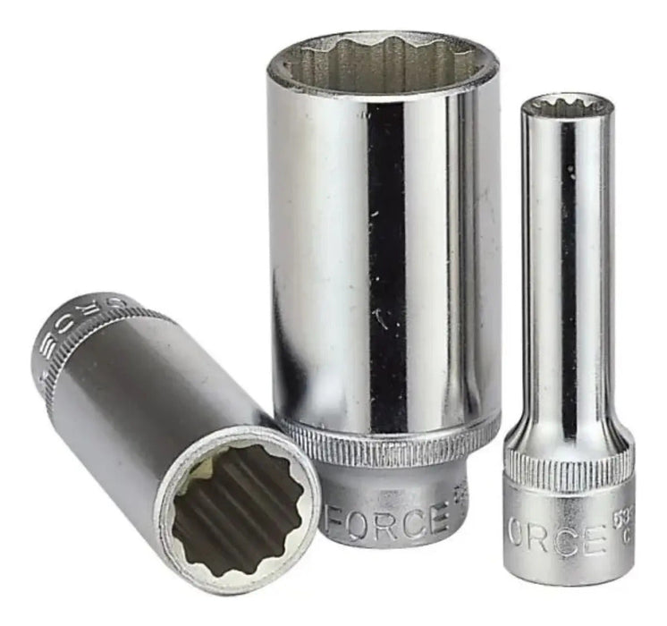 Dado Poligonal Largo Cuadrante 1/2" 16mm Force