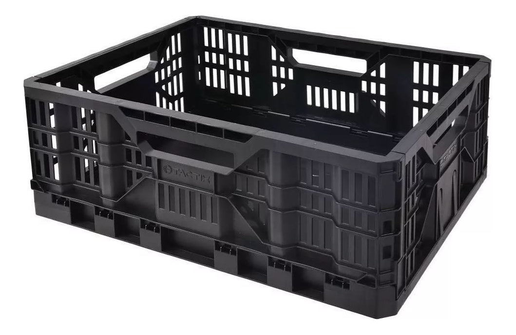 Caja Organizadora Plegable Tactix Negra Plástica 49x54x36cm