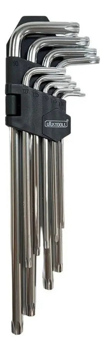 Juego De Llaves Torx 9 Piezas Dec903 Uyustools Cromado