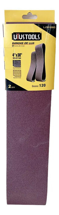 Bandas de Lija 2pcs 4"x36" 120#