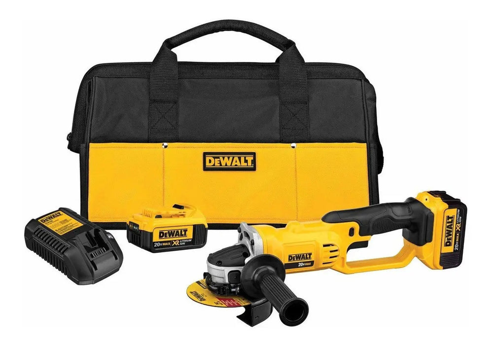 Esmeril Angular Inalámbrico Dewalt Dcg412m2 Amarillo 405 W + Accesorio
