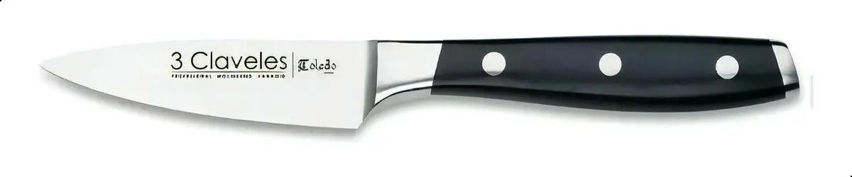 Cuchillo Verduras 3 Claveles Acero Inoxidable Forjado 9cm Negro