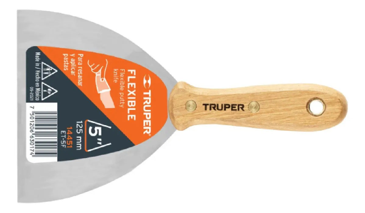 Espátula Flexible Mango De Madera 5 Pulgadas Truper