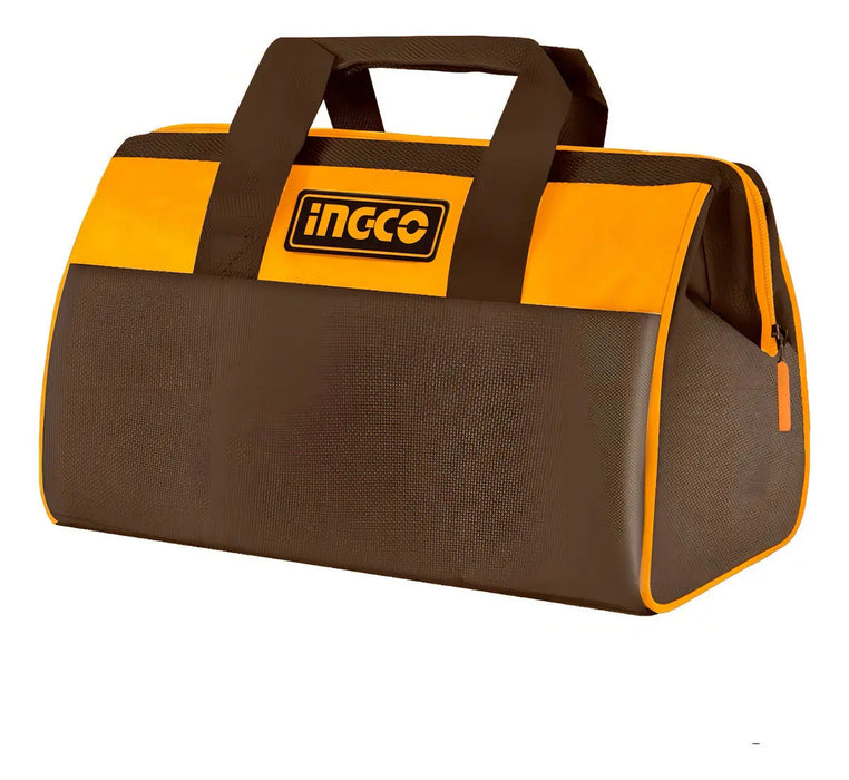 Bolso Porta Herramientas 16'' Ingco Marrón 41x25x26 Cm - 16 Bolsillos