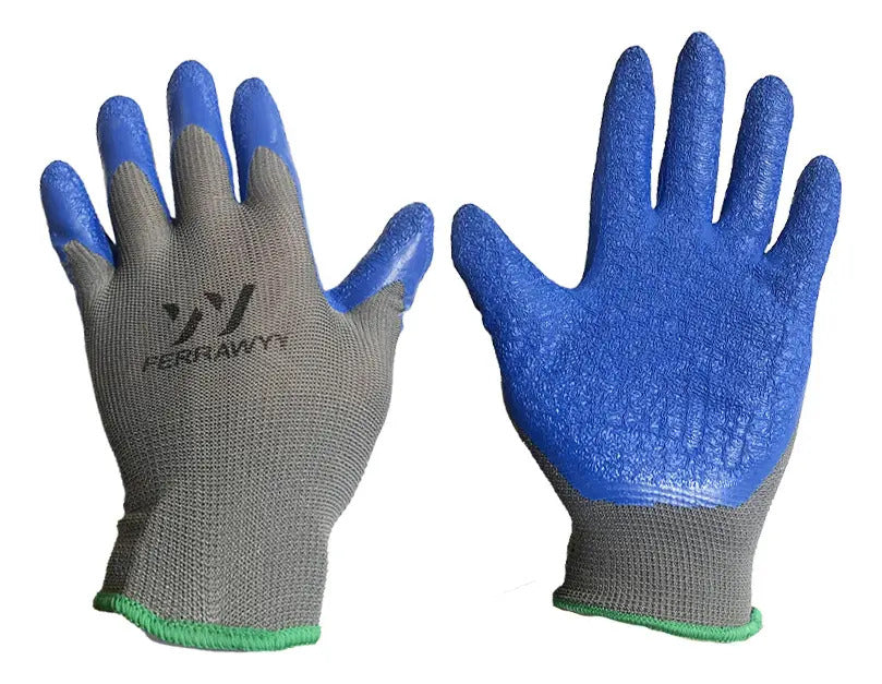 Guante Tela+goma 0016 (gris+azul) 7