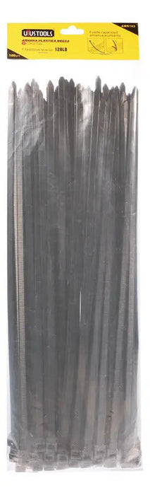 Amarra Plástica 7.5x400mm Negra 100un/set