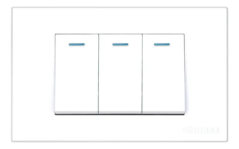 Conmutador Triple 16A Emp PC-Blanca