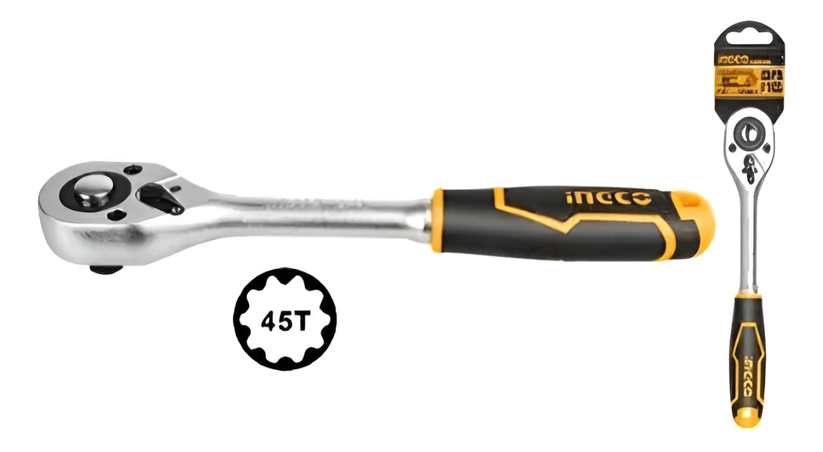 Llave Ingco Chicharra 1/4 Pulgadas Mango Antideslizante