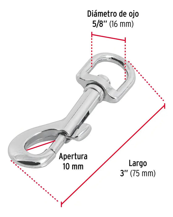 Bandola Destorcedor Eje Giratorio 3 1/2'' Carga 93 Kg