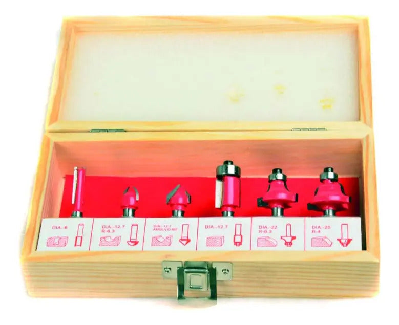 Juego 6pcs Fresas 6mm Uyustools