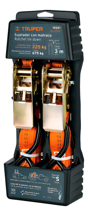 Correa de Amarre Truper 3m Naranja 675kg