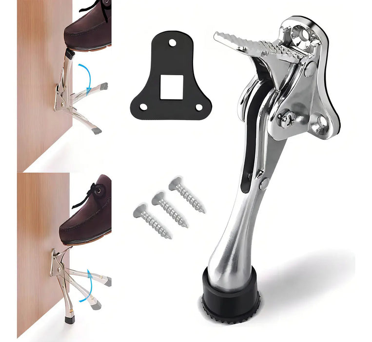 Fija Puerta Metálico Acabado Cromo, Hermex Gris