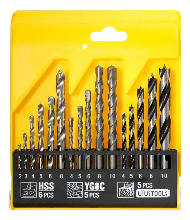 Jgo 16 Brocas Mix Mm (met/mad/conc) Uyustools