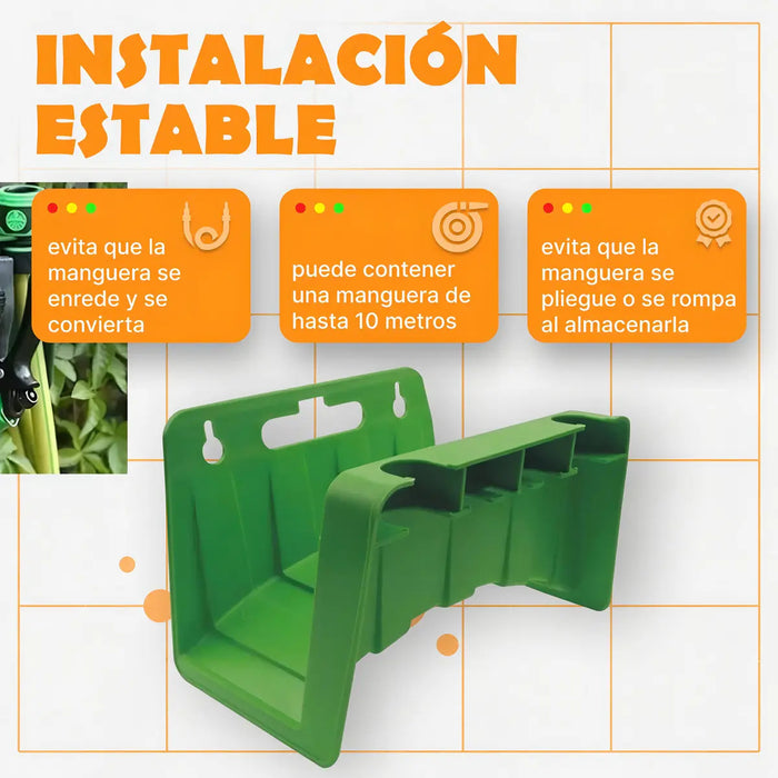 Soporte Para Manguera Plástico HL165 Verde
