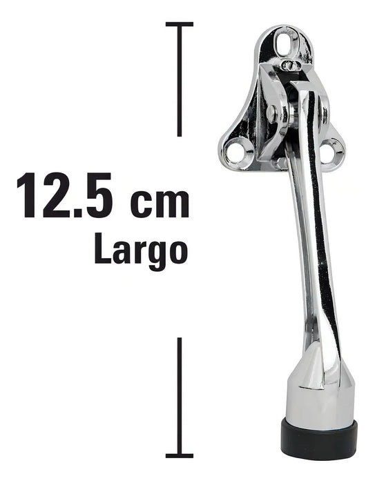 Fija Puerta Metálico Acabado Cromo, Hermex Gris