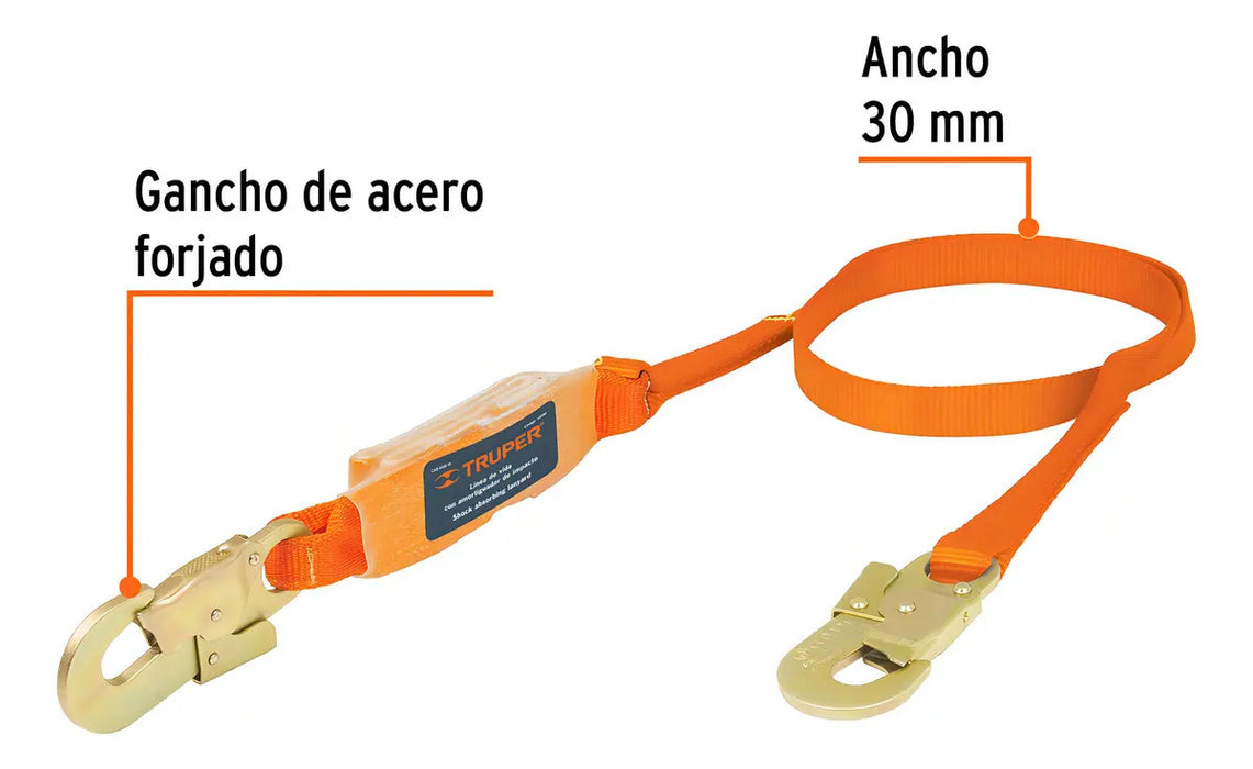Línea de Vida con Absorbedor de Impacto, 1.8 M