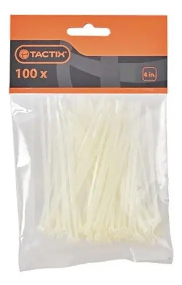 Amarras Plásticas Tactix 100mm Nylon Blanco 100 Piezas
