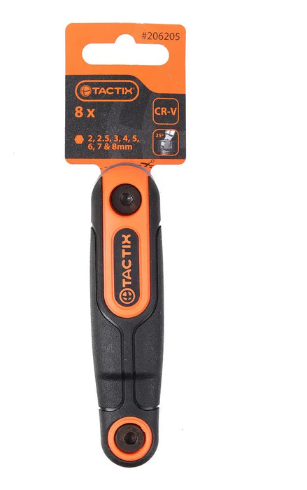 Llave Allen Tipo Navaja Juego 8 Piezas Métrico