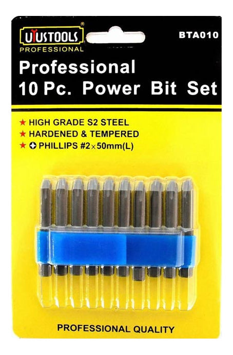 Set 10 Puntas Phillips 50mm Para Taladro