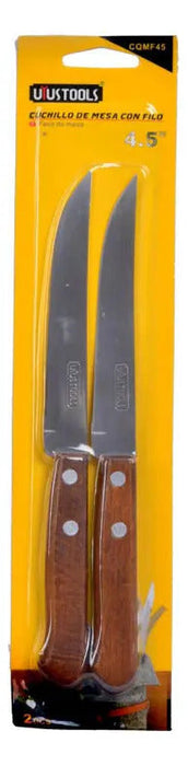 Set 2 Cuchillos de Mesa con Filo 4.5''