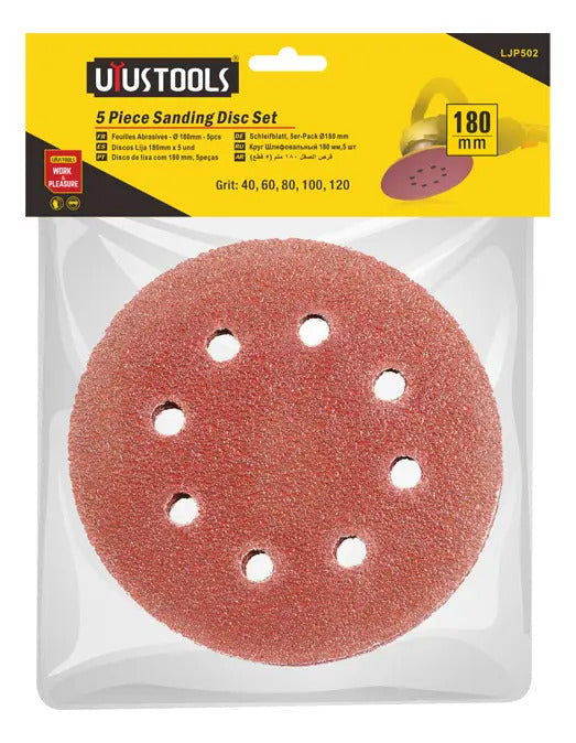 Set 5 Pcs Lija Papel 7'' Uyustools