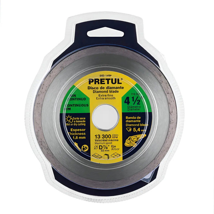 Disco 4.5'' Diamante Corte Loseta Marmol Azulej Pretul