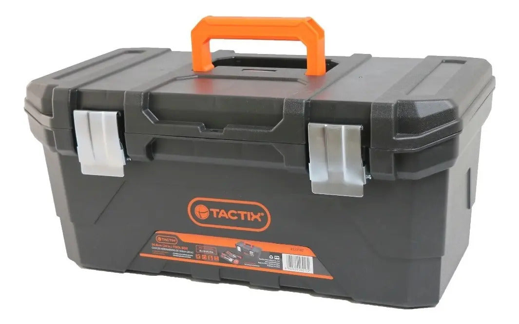 Caja Herramientas Plástica 20" Con Bandeja Tactix