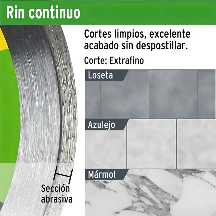 Disco 4.5'' Diamante Corte Loseta Marmol Azulej Pretul