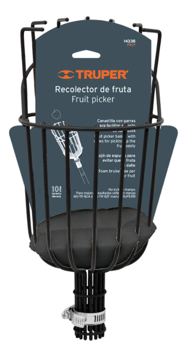 Recolector de Fruta Sin Mango, Polietileno, Negro