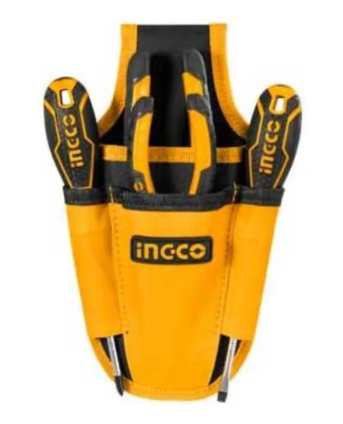 Bolsa Coleto Porta Herramientas 4 Bolsillos Ingco Amarillo