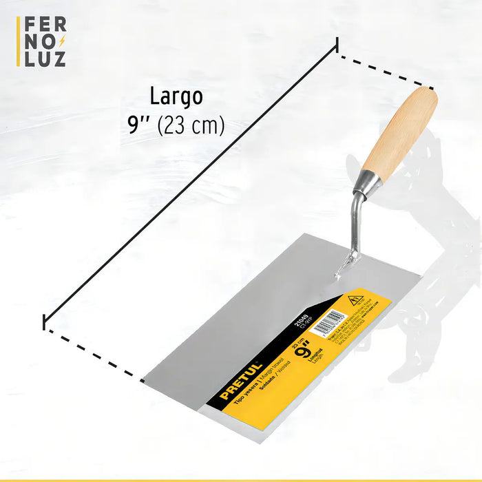 Cuchara Para Albañil Pretul Ct-9yp, 23 Cm, Acero Inoxidable